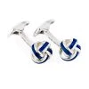 Scully & Scully 18K White Gold Royal Blue Enamel Knot Cufflinks -Jewelry Shop unnamed file 1427