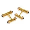 Scully & Scully 18k Gold Fancy Bar Dumbbell Cufflinks With Sapphires -Jewelry Shop unnamed file 1445