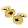 Scully & Scully 18k Gold Sunburst Cufflinks With Sapphire Cabochon -Jewelry Shop unnamed file 1472