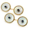 Scully & Scully 18k Gold Mother Of Pearl Cufflinks With Cabochon Sapphire Center -Jewelry Shop unnamed file 1480