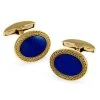 Scully & Scully 18k Gold Oval Lapis Cufflinks With Wreath Border -Jewelry Shop unnamed file 1484