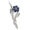 Scully & Scully 18k White Gold Diamond Sapphire Flower Pin -Jewelry Shop unnamed file 151