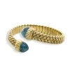 Scully & Scully 18k Yellow Gold Aquamarine Basketweave Bangle -Jewelry Shop unnamed file 1550