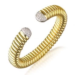Scully & Scully 18k Yellow Gold Cuff Bracelet