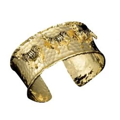 Scully & Scully 18k Yellow Gold Zebra Cuff Bracelet
