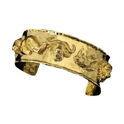 Scully & Scully 18k Yellow Gold Big Five Cuff Bracelet