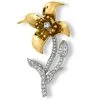 Scully & Scully 18k Gold Diamond Clematis Pin -Jewelry Shop unnamed file 161