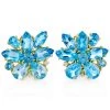 Scully & Scully 18k Blue Topaz & Diamond Starburst Earrings -Jewelry Shop unnamed file 162