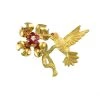 Scully & Scully 18k Yellow Gold Hummingbird & Flower Pin -Jewelry Shop unnamed file 17