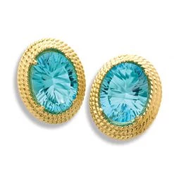 Scully & Scully Blue Topaz Twist Rope Earrings
