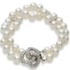 Scully & Scully 18k Diamond Triple Love Knot Pearl Bracelet -Jewelry Shop unnamed file 1759