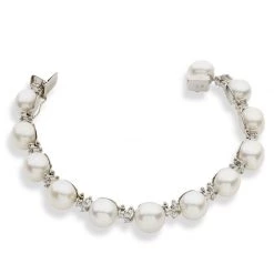 Scully & Scully 18K White Gold Bracelet With Pearls And Diamonds