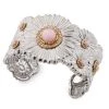 Buccellati Daisy Blossoms Colored Hinged Cuff, Pink Opal -Jewelry Shop unnamed file 1773