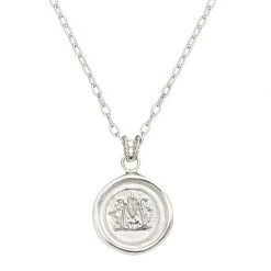 Scully & Scully Sterling Silver Wax Seal Pendant Necklace