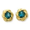 Scully & Scully 18K Yellow Gold London Blue Topaz Twist Hammered Earrings -Jewelry Shop unnamed file 186