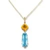 Scully & Scully 18k Yellow Gold Blue Topaz & Citrine Pendant Necklace -Jewelry Shop unnamed file 190