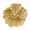 Scully & Scully 18k Gold Textured Flower With Diamonds Pin -Jewelry Shop unnamed file 191