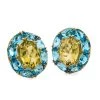 Scully & Scully 18K Sky Blue Topaz & Lemon Citrine Cluster Earrings -Jewelry Shop unnamed file 192