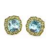 Scully & Scully 18k Blue Topaz Cushion With Peridot & Diamond Earrings -Jewelry Shop unnamed file 200