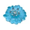 Scully & Scully 18k White Gold Crystal & Turquoise Flower Pin -Jewelry Shop unnamed file 204