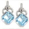 Scully & Scully 18k White Gold Blue Topaz & Diamond Drop Earrings -Jewelry Shop unnamed file 209