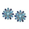Scully & Scully 18k White Gold Blue Topaz & Kyanite Cluster Earrings -Jewelry Shop unnamed file 213