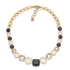 Scully & Scully Black/Morion Quartz & Citrine Necklace With 18k Rose Gold Clasp