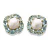 Scully & Scully 18k Gold Blue Topaz & Pearl Cushion Earrings -Jewelry Shop unnamed file 237