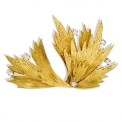 Scully & Scully 18k Yellow Gold Flames Pin