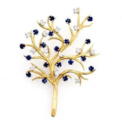 Scully & Scully 18k Yellow Gold Tree Branch Pin