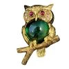 Scully & Scully 18k Yellow Gold Green Tourmaline Owl Pin -Jewelry Shop unnamed file 25
