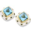 Scully & Scully 18k Square White Agate Blue Topaz Earrings -Jewelry Shop unnamed file 261