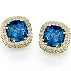 Scully & Scully 18k Twisted Rope London Blue Topaz Earrings -Jewelry Shop unnamed file 276