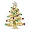 Scully & Scully 18k Yellow Gold, Emerald, Ruby, & Diamond Christmas Tree Pin -Jewelry Shop unnamed file 277