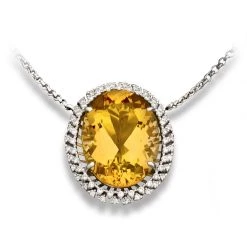 Scully & Scully 18k White Gold Beryl Necklace With Diamonds