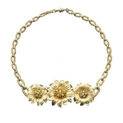 Scully & Scully 18k Gold Diamond Sprinkle Daisy Necklace