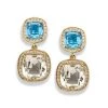 Scully & Scully 18K Gold Crystal And Blue Topaz Diamond Earrings, Posts Only -Jewelry Shop unnamed file 304