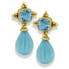 Scully & Scully 18k Gold Fluted Blue Topaz Drop Earrings -Jewelry Shop unnamed file 306