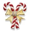 Scully & Scully 18k Enamel & Pave Diamond Candy Cane Pin