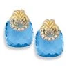 Scully & Scully 18k Blue Topaz Checkerboard Earrings -Jewelry Shop unnamed file 330