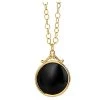 Scully & Scully 18k Gold Black Spinel Pendant -Jewelry Shop unnamed file 331