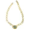 Scully & Scully 18k Gold Planish Chain Aquamarine Pendant Necklace -Jewelry Shop unnamed file 339