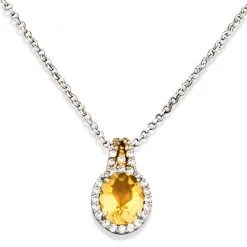 Scully & Scully 18k White Gold Beryl Pendant Necklace