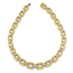 Scully & Scully 18k Pineapple Gold And Diamond Necklace