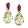 Scully & Scully 18K Gold Pear Drop Citrine & Tourmaline Diamond Earrings -Jewelry Shop unnamed file 389