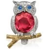 Scully & Scully 18K White Gold And Tourmaline Owl Pin -Jewelry Shop unnamed file 39