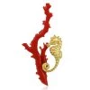 Scully & Scully 18k Yellow Gold Seahorse On Coral Branch Pin -Jewelry Shop unnamed file 390