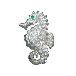 Scully & Scully Platinum Seahorse Pin