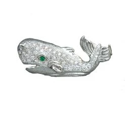 Scully & Scully Platinum Whale Pin
