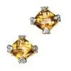 Scully & Scully Citrine & Diamond Square Earrings -Jewelry Shop unnamed file 417